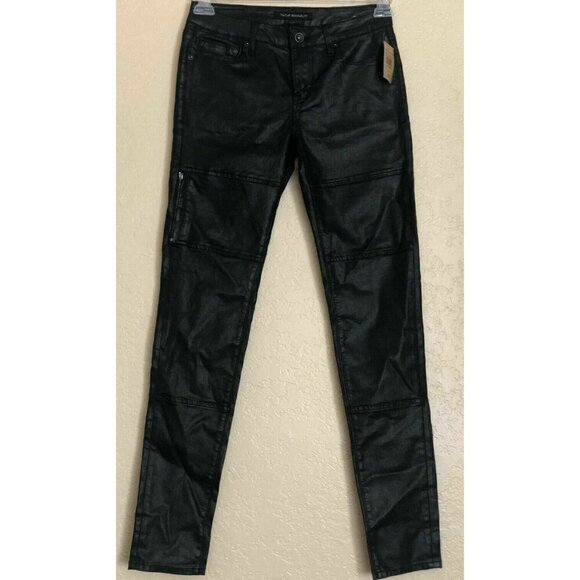 Cult of Individuality x Nasty Gal Black Zen Moto Denim Pants Women’s Size 26 - Picture 11 of 12